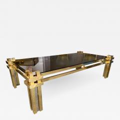 Romeo Rega Brass Coffee Table by Romeo Rega Italy 1970s - 1009140