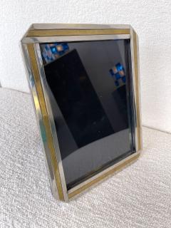 Romeo Rega Brass and Metal Chrome Picture Frame Italy 1970s - 2053521