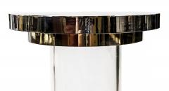 Romeo Rega Italian Brass Chrome and Lucite Table Base Signed Romeo Rega from 1970s - 3118294