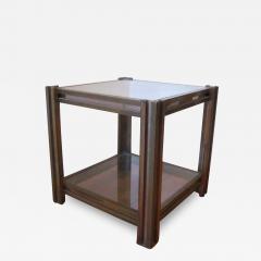 Romeo Rega Italian Mid Century Modern Brass Nickel Side Table Nightstand by Romeo Rega - 1821688