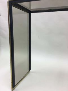 Romeo Rega Italian Midcentury Brass Nickel and Glass Console or Writing Table Romeo Rega - 1759381