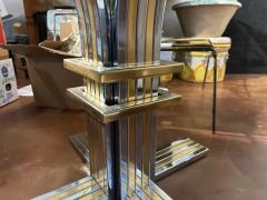 Romeo Rega Italian Modern Chrome And Brass Center Table Attributed To Romeo Rega - 3894293