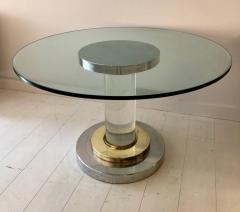 Romeo Rega Lucite Pedestal Table by Romeo Rega - 602759
