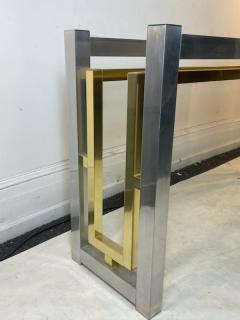 Romeo Rega MODERNIST CHROME AND BRASS CONSOLE TABLE BY ROMEO REGA - 2419673