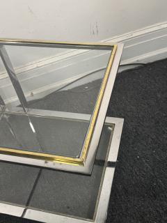 Romeo Rega MODERNIST CHROME BRASS DOUBLE TIER BAR CART BY ROMEO REGA - 4404130