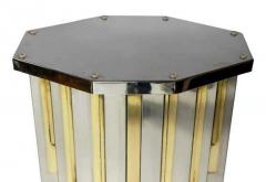 Romeo Rega Mid Century Italian Brass Chrome Table Base Signed Romeo Rega - 3167579