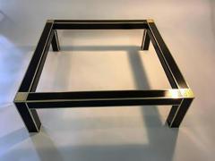 Romeo Rega Modernist Brass and Black Laminate Coffee Table by Romeo Rega - 410722