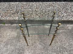Romeo Rega Pair Of Italian Modern Brass And Glass Tables - 4436632