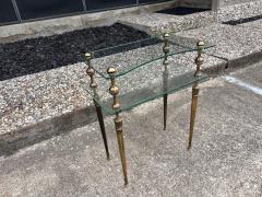 Romeo Rega Pair Of Italian Modern Brass And Glass Tables - 4436653