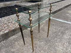 Romeo Rega Pair Of Italian Modern Brass And Glass Tables - 4436656