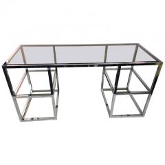 Romeo Rega ROMEO REGA MODERN CHROME AND GLASS DESK - 864770