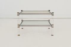 Romeo Rega Romeo Rega Brass Lucite Glass Side Table Italy 1970s - 4459952