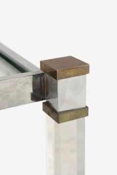 Romeo Rega Romeo Rega Brass Lucite Glass Side Table Italy 1970s - 4459953