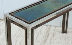 Romeo Rega Romeo Rega Chrome And Patinated Brass Console - 2083588