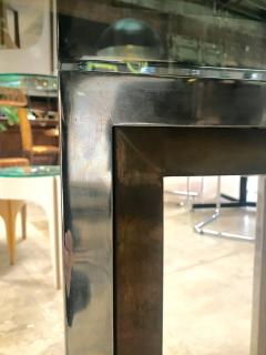 Romeo Rega Romeo Rega Chrome Brass and Tinted Glass Dining Room Table Italy 1970 - 518242