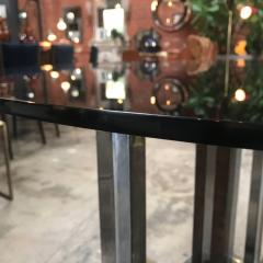 Romeo Rega Romeo Rega Chrome Brass and Tinted Glass Dining Room Table Italy 1970 - 583494