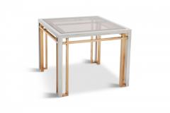 Romeo Rega Romeo Rega Coffee Tables in Chrome Brass and Glass 1970s - 844974