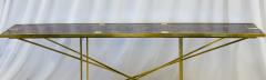 Romeo Rega Romeo Rega Console Table Faux Tortoise Top Gilt Metal Base Italy 1970s - 2632382