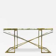 Romeo Rega Romeo Rega Console Table Faux Tortoise Top Gilt Metal Base Italy 1970s - 2638717