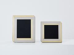 Romeo Rega Romeo Rega Italian brass chrome set of two picture frames 1970 - 3332216