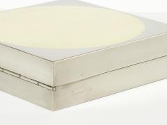 Romeo Rega Romeo Rega Italian chrome brass jewellery box 1970 - 2753575