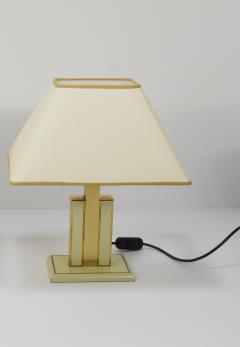 Romeo Rega Romeo Rega Ivory Gold Midcentury Brass Table Side Lamp Italy 1970s - 4757927