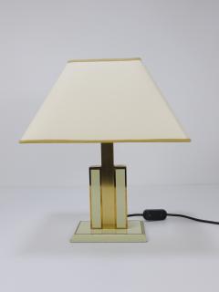 Romeo Rega Romeo Rega Ivory Gold Midcentury Brass Table Side Lamp Italy 1970s - 4757929