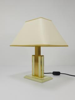 Romeo Rega Romeo Rega Ivory Gold Midcentury Brass Table Side Lamp Italy 1970s - 4757930