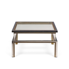 Romeo Rega Romeo Rega Mid Century Chrome Brass and Glass Coffee Table - 4782801