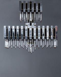 Romeo Rega Romeo Rega Mid Century Metal and Glass Chandelier - 4730785