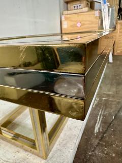 Romeo Rega Romeo Rega Mixed Metal w Glass Insets Dining Table - 4641515