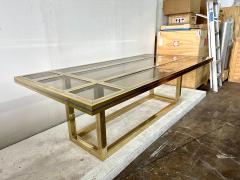 Romeo Rega Romeo Rega Mixed Metal w Glass Insets Dining Table - 4641550