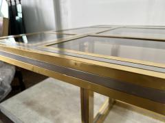 Romeo Rega Romeo Rega Mixed Metal w Glass Insets Dining Table - 4641591