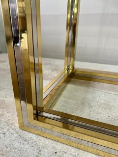 Romeo Rega Romeo Rega Mixed Metal w Glass Insets Dining Table - 4641604