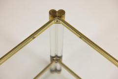 Romeo Rega Romeo Rega Pair of Lucite and Brass Side Tables Italy 1970s - 4319082