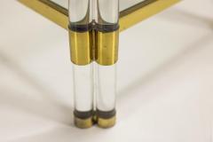Romeo Rega Romeo Rega Pair of Lucite and Brass Side Tables Italy 1970s - 4319097