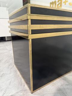 Romeo Rega Romeo Rega Square Glass Brass Dining Table Italy 1970s - 4307660