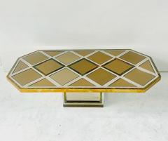 Romeo Rega Romeo Rega for Metalarte Brass Chrome Mirror Coffee Table Italy 1970 - 4311041