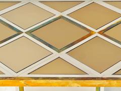 Romeo Rega Romeo Rega for Metalarte Brass Chrome Mirror Coffee Table Italy 1970 - 4311043