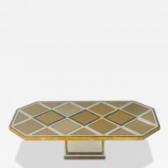 Romeo Rega Romeo Rega for Metalarte Brass Chrome Mirror Coffee Table Italy 1970 - 4311103