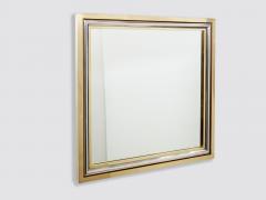 Romeo Rega Romeo Rega for Metalarte Large Brass chrome square mirror 1970s - 2898125