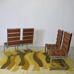 Romeo Rega Romeo Rega set of four nobuk chairs Doghe 1970s - 3989048