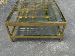 Romeo Rega STRIKING MODERNIST GOLD METAL MULTI STRAP AND BAR COFFEE TABLE - 2539083