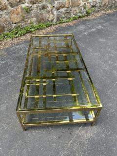 Romeo Rega STRIKING MODERNIST GOLD METAL MULTI STRAP AND BAR COFFEE TABLE - 2539087