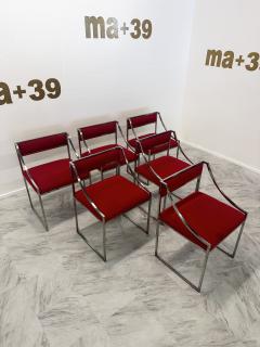 Romeo Rega Set of 6 Mid Century Modern Italian Dining Chairs by Romeo Rega - 3290158