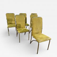 Romeo Rega Set of Six Dining Chairs attributed to Romeo Rega Italy 1970s - 4454620