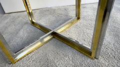 Romeo Rega Square table in polished brass and chromed steel Romeo Rega Italy circa 1970 - 4211178