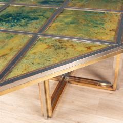 Romeo Rega Stunning Italian Brass Chrome Plated Table By Romeo Rega For Metalarte c 1970 - 2976040