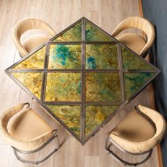 Romeo Rega Stunning Italian Brass Chrome Plated Table By Romeo Rega For Metalarte c 1970 - 2976041