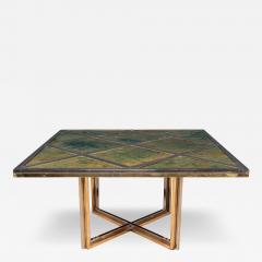 Romeo Rega Stunning Italian Brass Chrome Plated Table By Romeo Rega For Metalarte c 1970 - 2980392